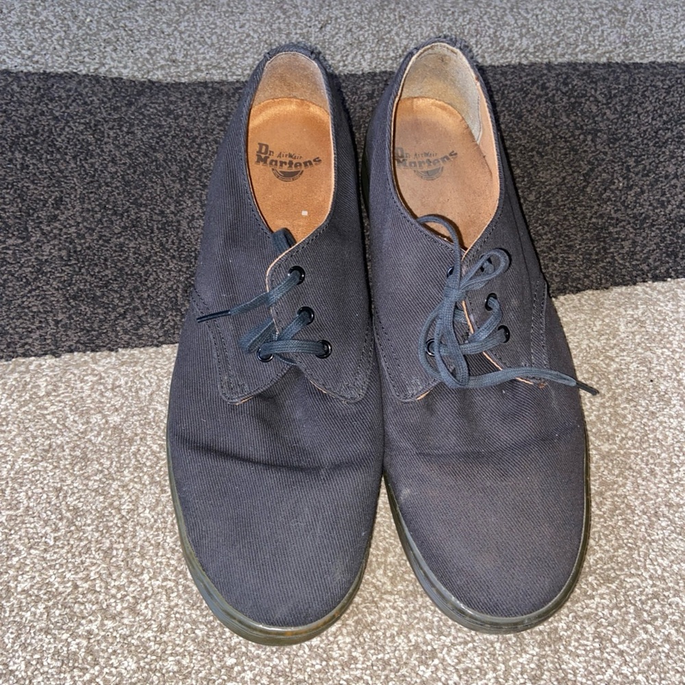 Dr. Doc Martens Delray Shoes Mens 13 Black Canvas Oxford